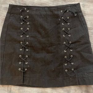 Topshop Moto Lace up Skirt